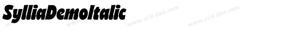 SylliaDemoItalic字体转换