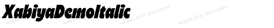 XabiyaDemoItalic字体转换