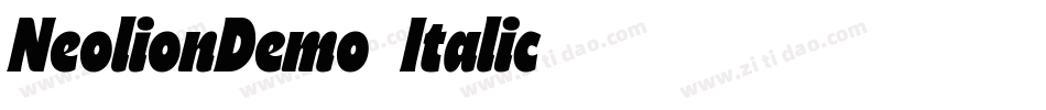 NeolionDemo-Italic字体转换