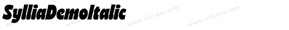 SylliaDemoItalic字体转换