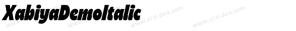 XabiyaDemoItalic字体转换