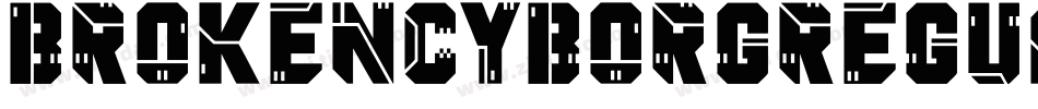 BrokenCyborgRegular-81A2字体转换