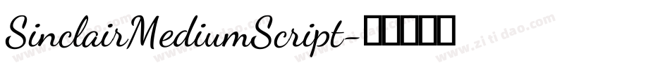 SinclairMediumScript字体转换