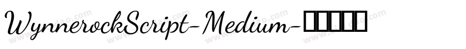 WynnerockScript-Medium字体转换