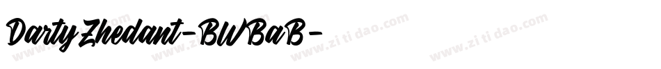 DartyZhedant-BWBaB字体转换