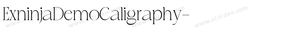 ExninjaDemoCaligraphy字体转换