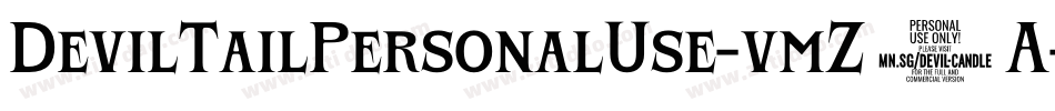 DevilTailPersonalUse-vmZ2A字体转换