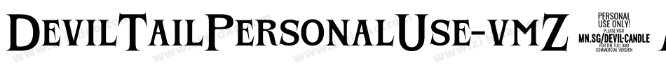 DevilTailPersonalUse-vmZ2A字体转换