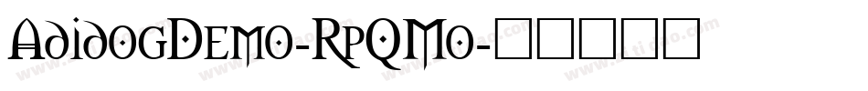AdidogDemo-RpqMo字体转换
