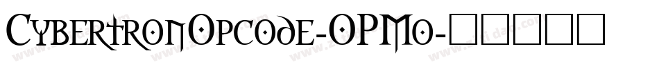 CybertronOpcode-OPMo字体转换