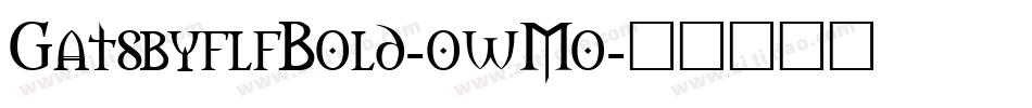 GatsbyflfBold-owMo字体转换