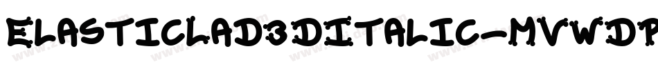 ElasticLad3DItalic-MVWDP字体转换