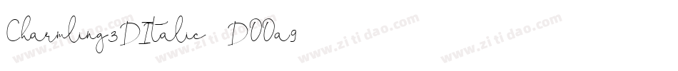 Charmling3DItalic-DOOa9字体转换