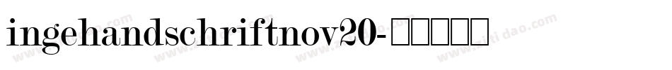 ingehandschriftnov20字体转换