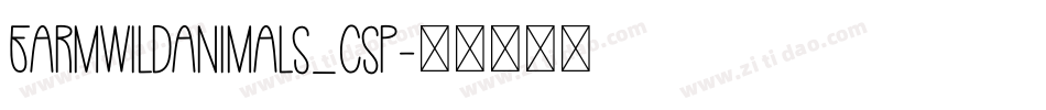 farmwildanimals_csp字体转换