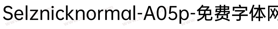 Selznicknormal-A05p字体转换