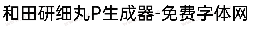 和田研细丸P生成器字体转换