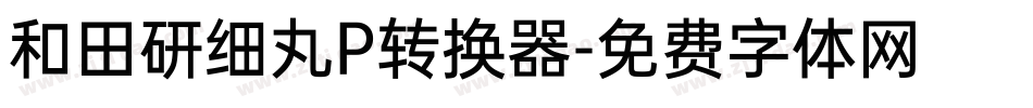 和田研细丸P转换器字体转换