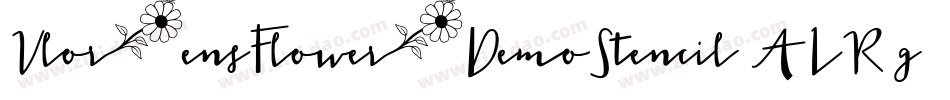 VlorensFlowerDemoStencil-ALR5g字体转换