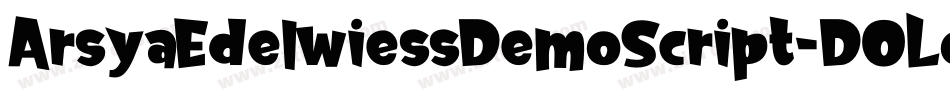 ArsyaEdelwiessDemoScript-DOLo1字体转换