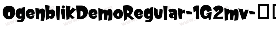 OgenblikDemoRegular-1G2mv字体转换