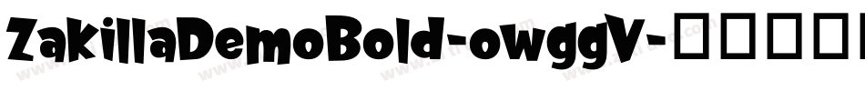 ZakillaDemoBold-owggV字体转换