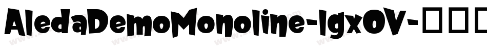 AledaDemoMonoline-lgxOV字体转换