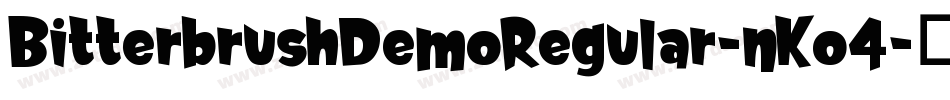 BitterbrushDemoRegular-nKo4字体转换