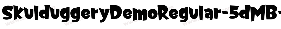 SkulduggeryDemoRegular-5dMB字体转换