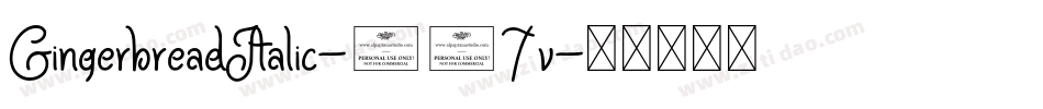 GingerbreadItalic-107v字体转换