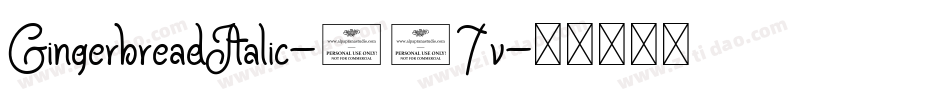 GingerbreadItalic-107v字体转换