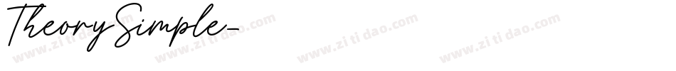 TheorySimple字体转换