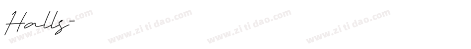 Halls字体转换