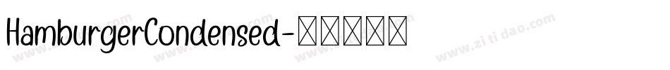 HamburgerCondensed字体转换