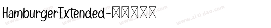 HamburgerExtended字体转换