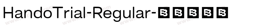 HandoTrial-Regular字体转换