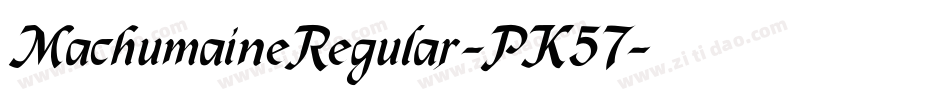 MachumaineRegular-PK57字体转换