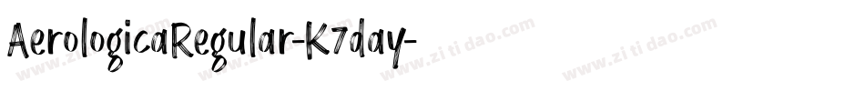 AerologicaRegular-K7day字体转换
