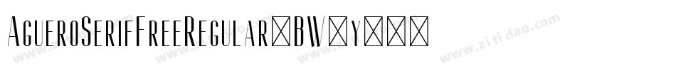 AgueroSerifFreeRegular-BW0y5字体转换