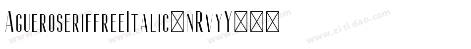 AgueroseriffreeItalic-nRvyY字体转换