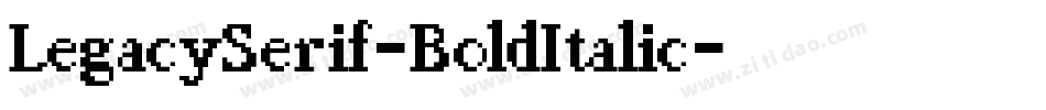 LegacySerif-BoldItalic字体转换