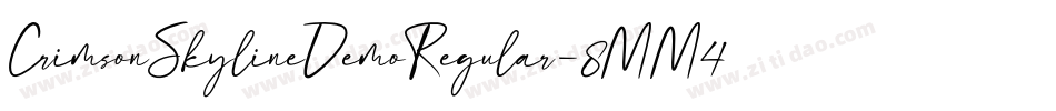 CrimsonSkylineDemoRegular-8MM4A字体转换