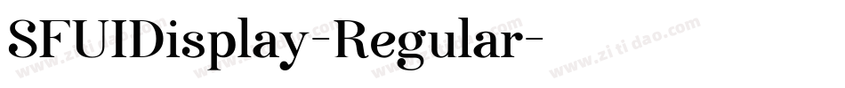 SFUIDisplay-Regular字体转换