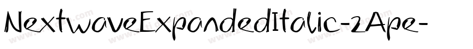 NextwaveExpandedItalic-2Ape字体转换
