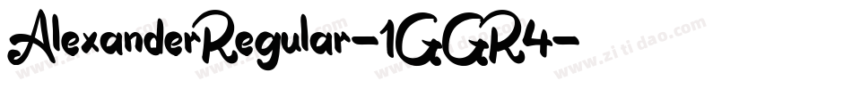AlexanderRegular-1GGR4字体转换