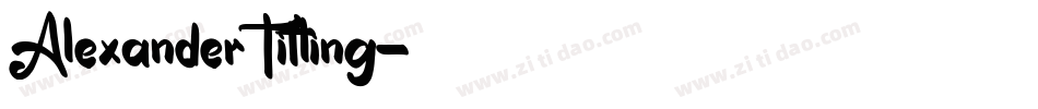 AlexanderTitling字体转换