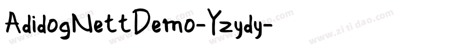 AdidogNettDemo-Yzydy字体转换