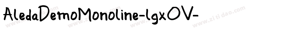 AledaDemoMonoline-lgxOV字体转换