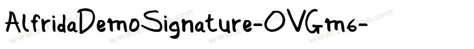 AlfridaDemoSignature-OVGm6字体转换