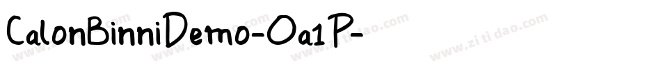 CalonBinniDemo-Oa1P字体转换